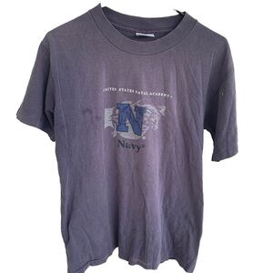 Vintage Tee Shirt United States Naval Academy Size Medium Navy